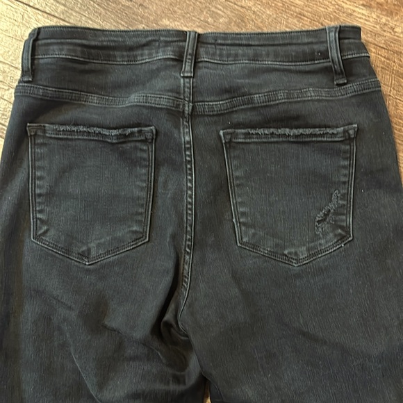 Western bell bottom flare distressed high waist jeans - Picture 5 of 6